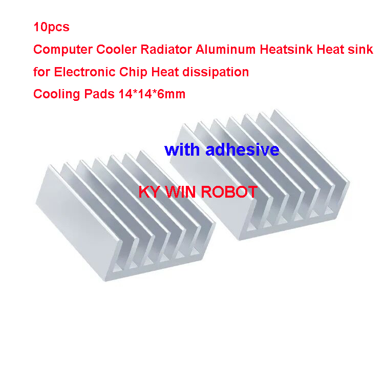 Heatsink - 10Pcs Mini Adhesive Aluminum Radiator Heatsink