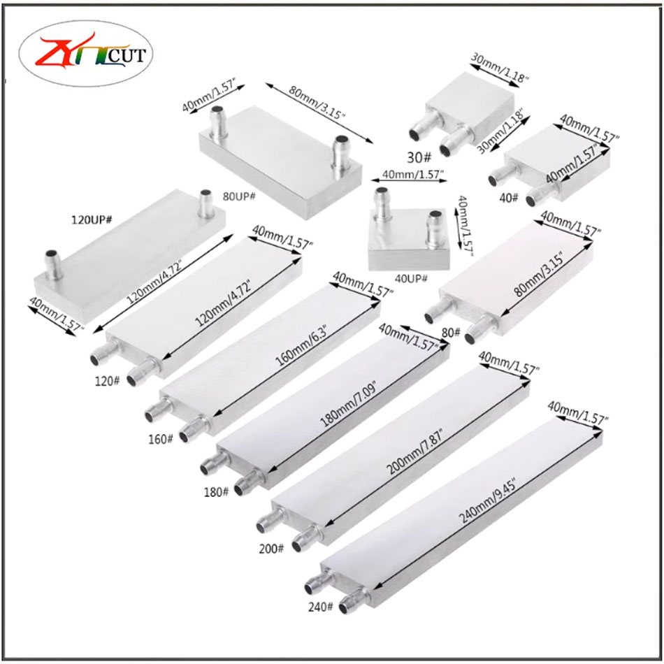 40 80mm CPU Aluminum water-coo - огляд і ціна Heatsink